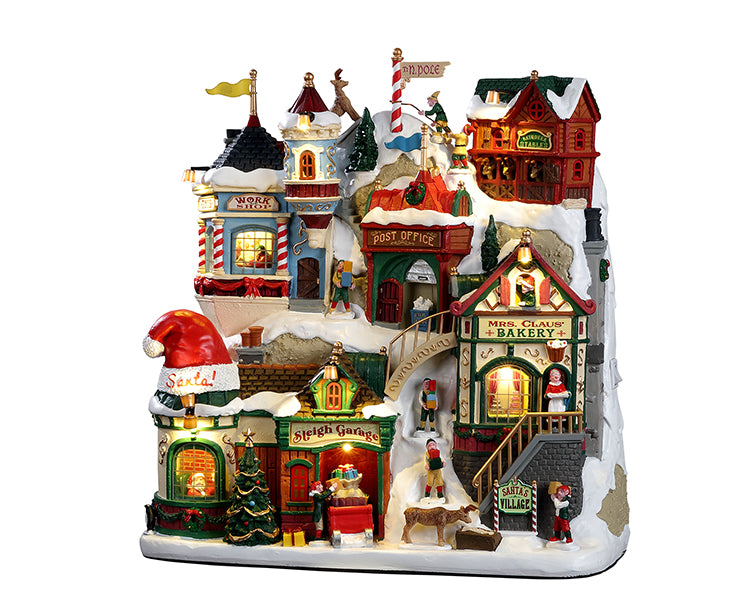 Christmas Village with Santa's Sleigh for Interior Decoration