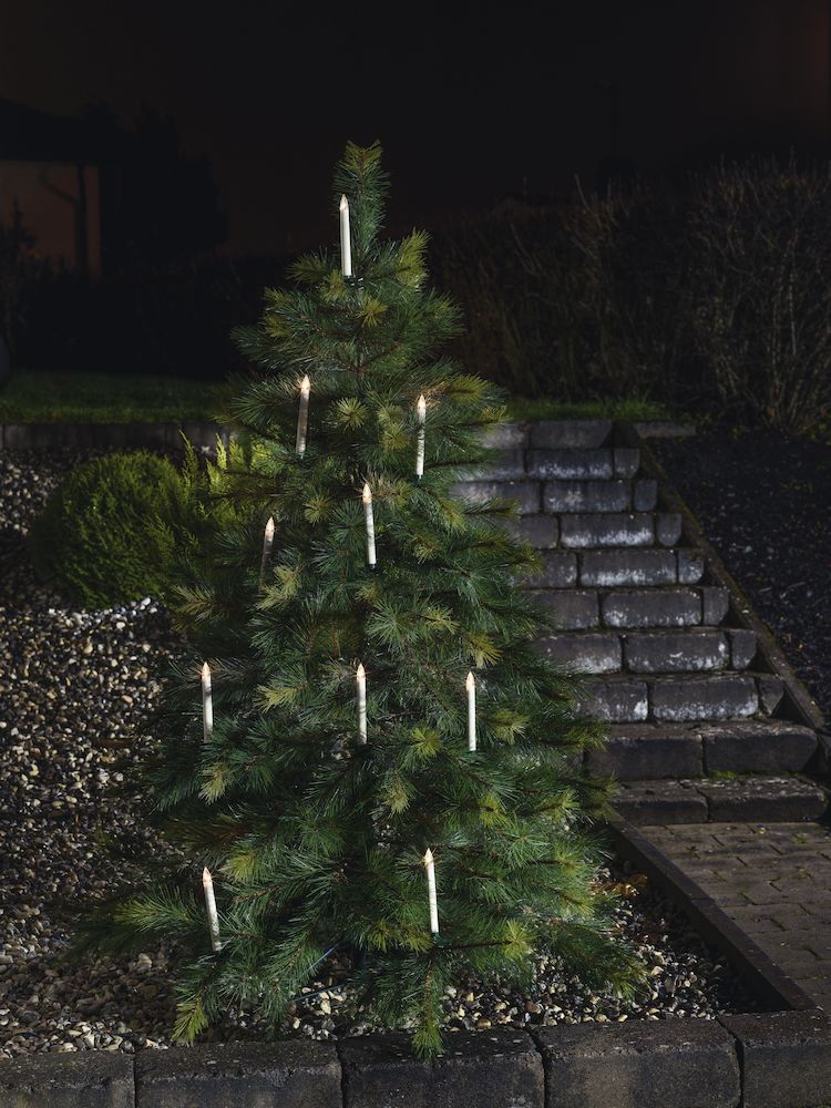 Konstsmide LED Tree Lighting, Set of 12 Cordless Tree Candles with