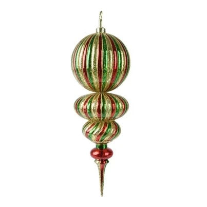 Large Finial Style Christmas Hanging Ornament