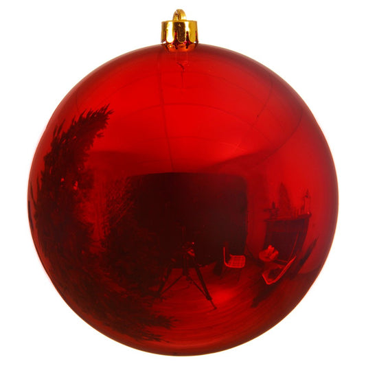 Large Red Shiny Christmas Bauble 20cm