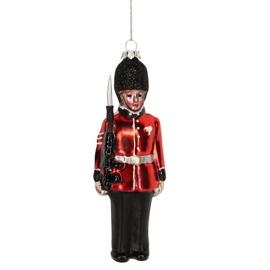 Soldier Glass Christmas Hanging Decoration