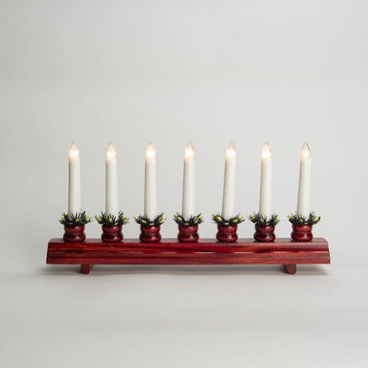 Red 7 Bulb Candle Bridge