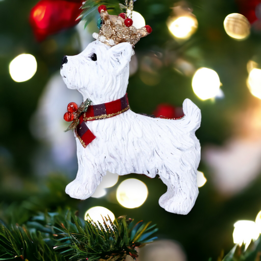 West Highland Terrier Hanging Christmas Tree Decoration