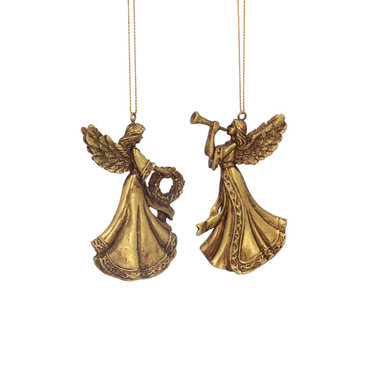 Gold Angel Christmas Hanging Decoration