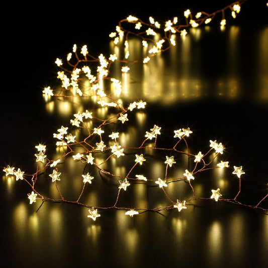 Noma 720 Warm White Micro Christmas Star Garland