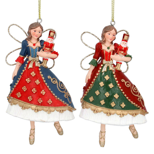 Fairy with Nutcracker Hanging Decoration