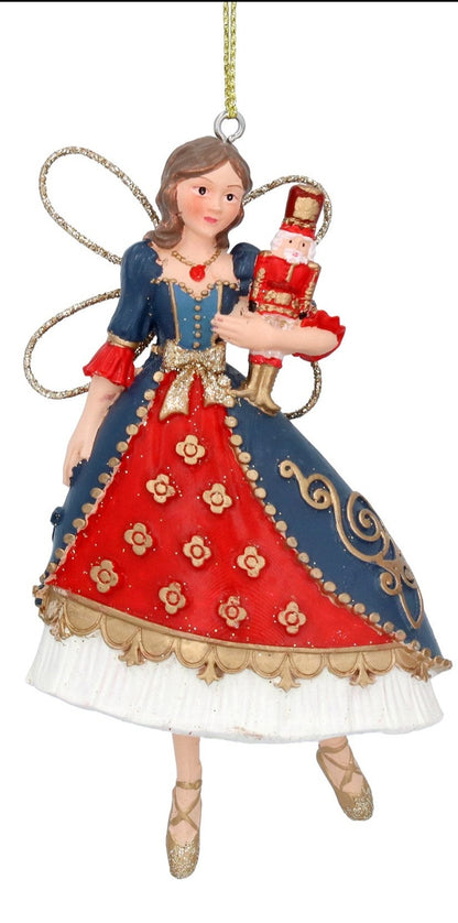 Fairy with Nutcracker Hanging Decoration