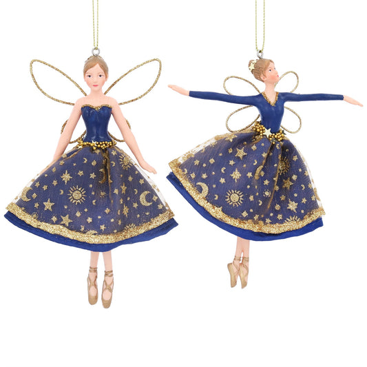 Blue Celestial Fairy Hanging Christmas Tree Decoration