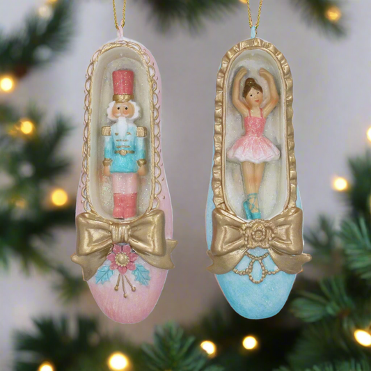 Ballet And Nutcracker Slipper Hanging Christmas Tree Decoration