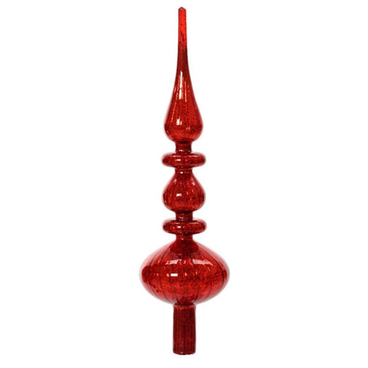 Antique Red Glass Christmas Tree Topper