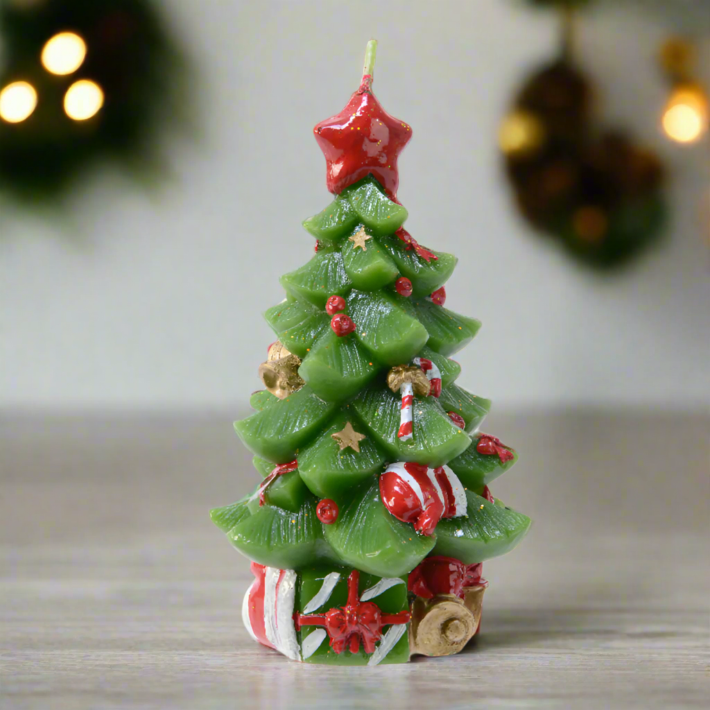 Christmas Tree Wax Candle 11.5cm