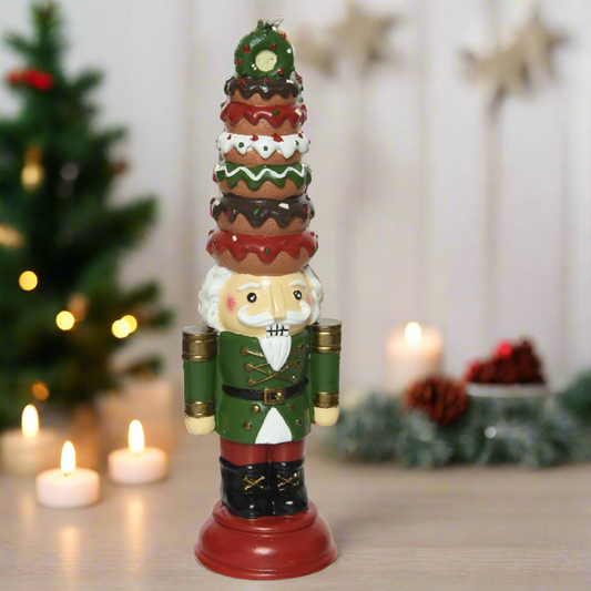 Christmas Nutcracker Real Wax Candle 20.5cm