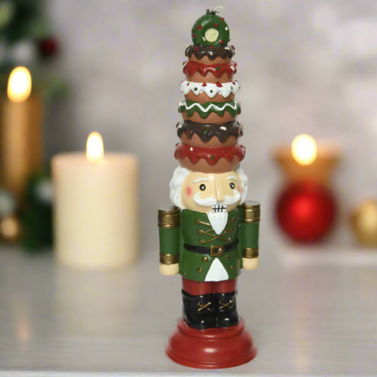 Christmas Nutcracker Real Wax Candle 15cm