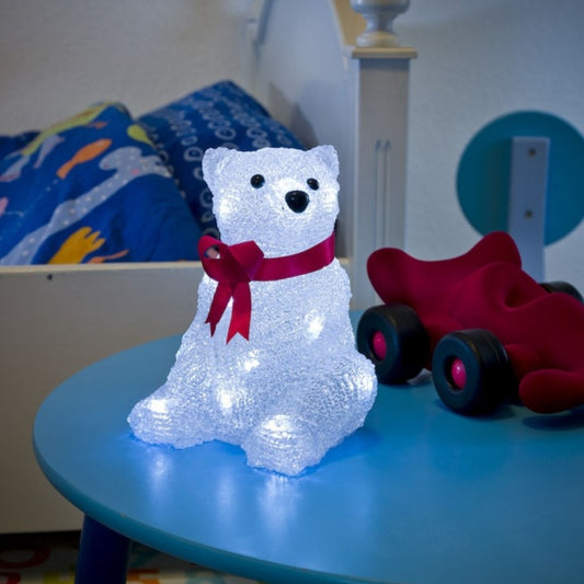 Konstsmide Acrylic Sitting Bear Christmas Light Display Decoration