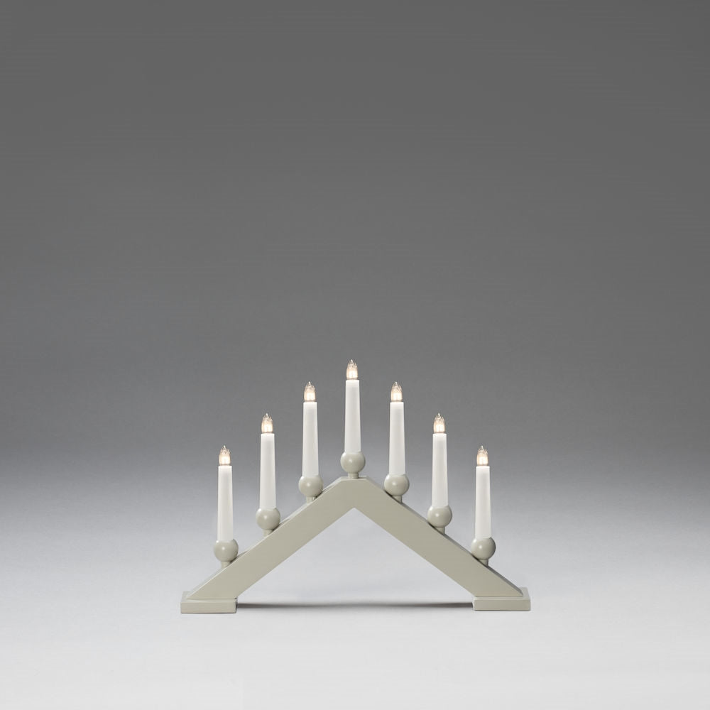 Beige 7 Bulb Candle Bridge