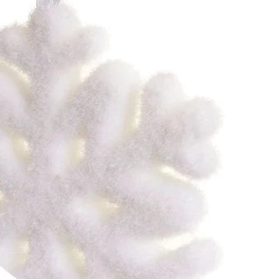 Set of 2 White Christmas Snowflake Hanging Decoration