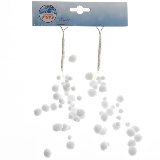 Hanging Snowball Bundle Christmas Decoration Pack of 2