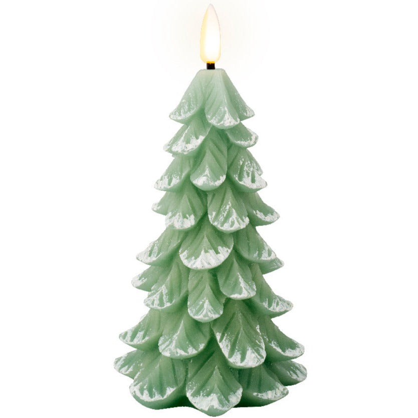 Green Christmas Tree Candle LED 16.5cm