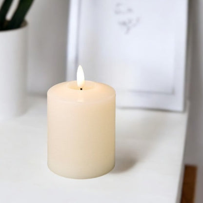 Cream Church Candle LED Wick 11.5cm