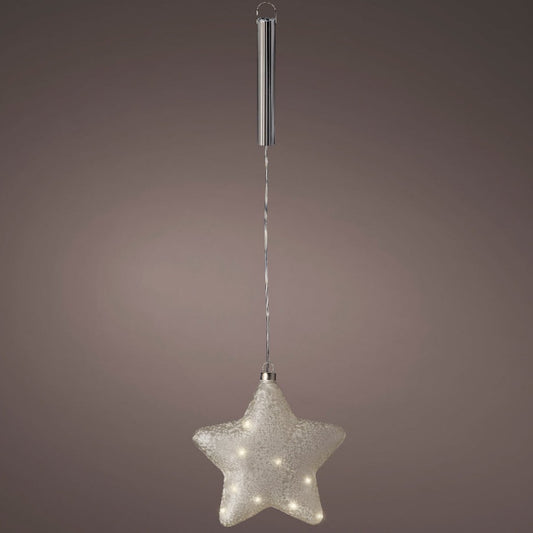 Lumineo Micro LED 20cm Frosted Star Christmas Decoration