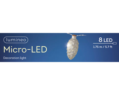 Lumineo Micro LED Frosted Pinceone String Lights