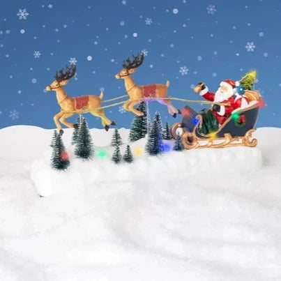 Santa and Sleigh Scene Christmas Decoration