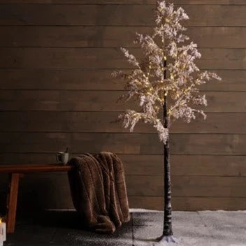 White Christmas Foliage Lit Twig Tree 180cm/ 6ft