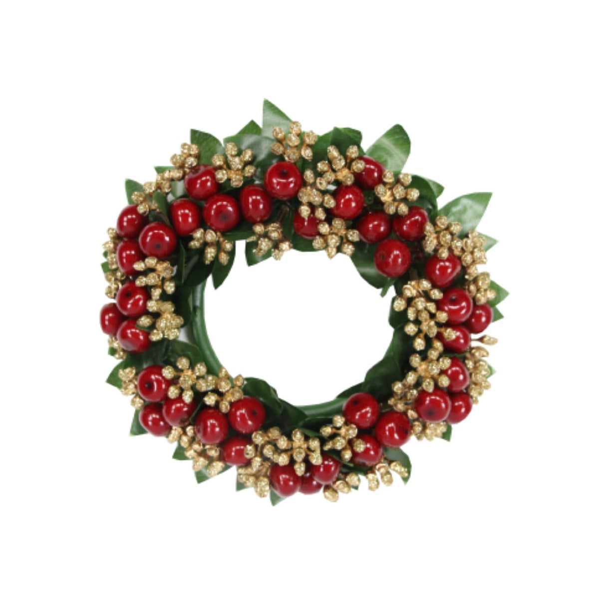 Red and Gold Berry Candle Ring