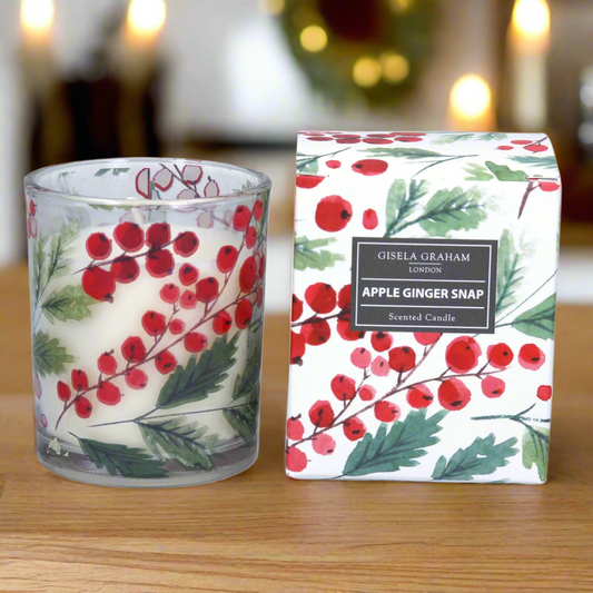 Red Berry Design Scented Christmas Candle