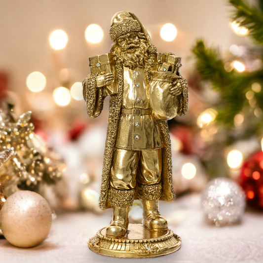 Gold Santa Ornament 18cm