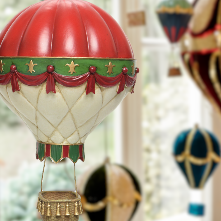 Christmas Hot Air Balloon Decoration 25.5cm