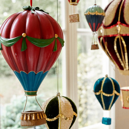 Christmas Hot Air Balloon Decoration 25.5cm