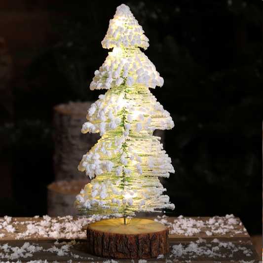 Warm White LED Snowy Needle Tree 31cm