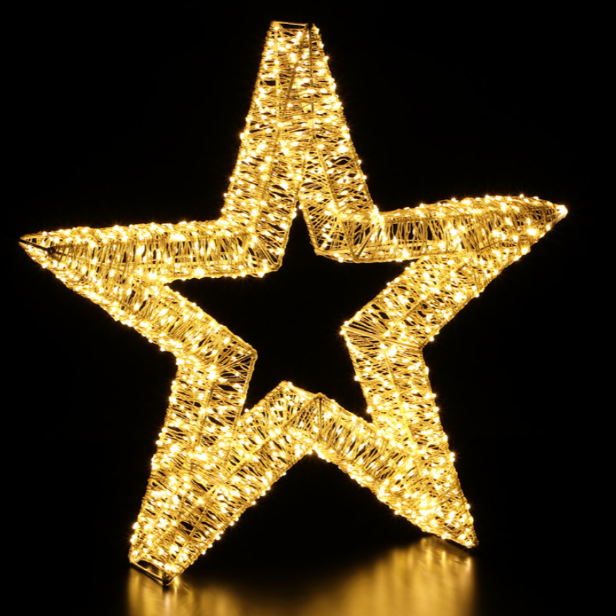 Micro LED Double Sided 3D Wire Star 60cm