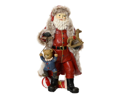 Santa with Traditional Christmas Toys Ornament 22cm