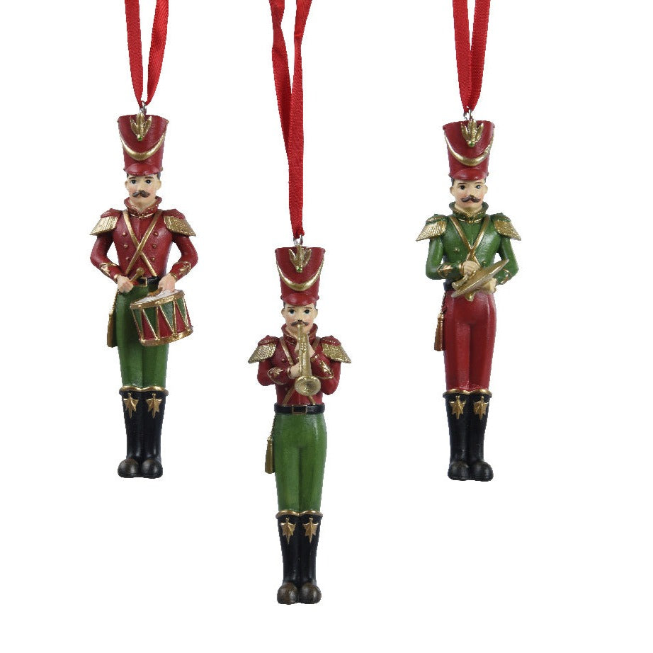 Soldiers with Instruments Hanging Christmas Decoration