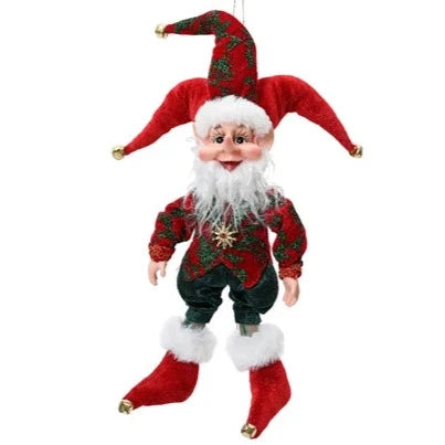 Red and Green Elf Christmas Decoration