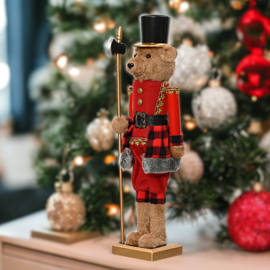 Nutcracker Bear Christmas Ornament Decoration 38cm