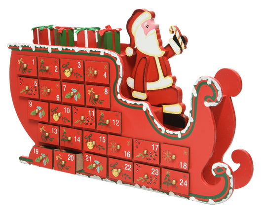 Santa With Sleigh Christmas Advent Calendar