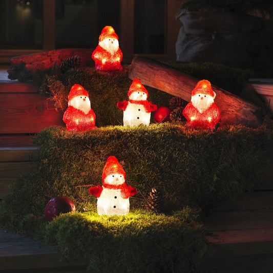 Konstsmide Acrylic 5 Piece Snowman and Santa Christmas Lights Set