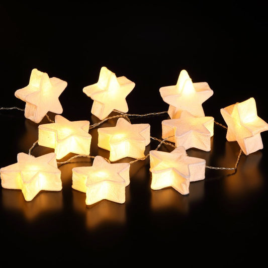 10 Paper Star Festive String Lights