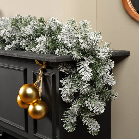 Snowy Imperial Festive Christmas Garland 270cm