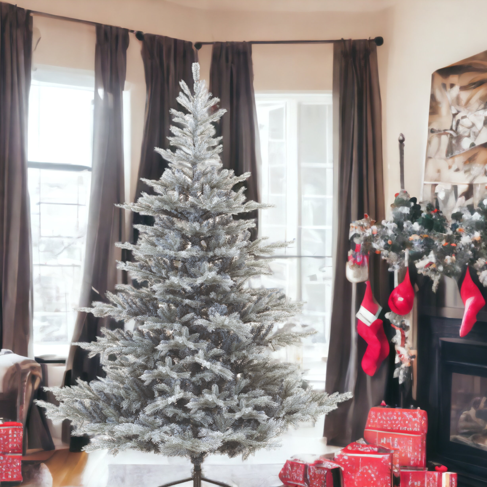 FROSTED CHRISTMAS TREE 7FT