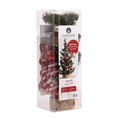 Pre Decorated Imperial Mini Christmas Tree with Red Baubles 75cm