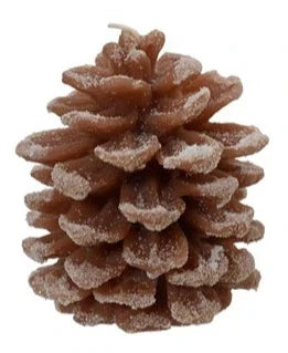 Brown Rustic Pinecone Wax Christmas Candle Decoration