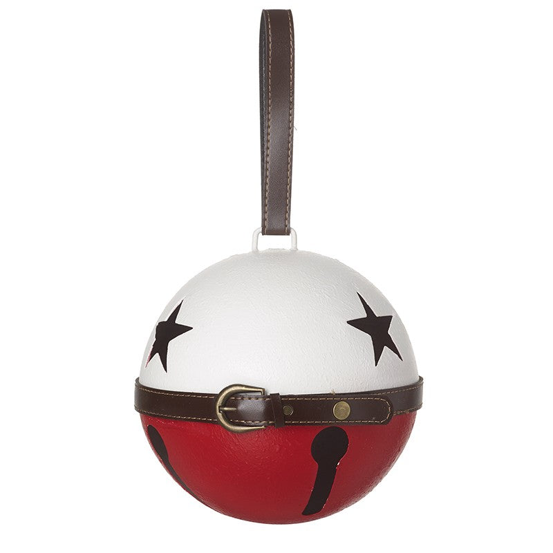 White and Red Santa Belt Christmas Bell