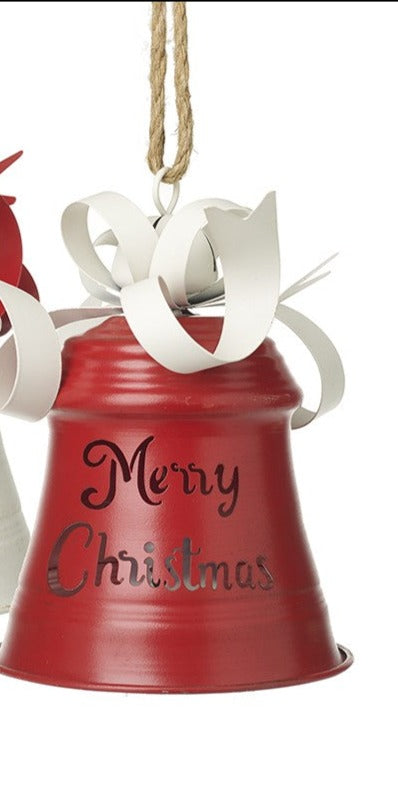 Large Vintage  Style Merry Christmas Bell Decoration