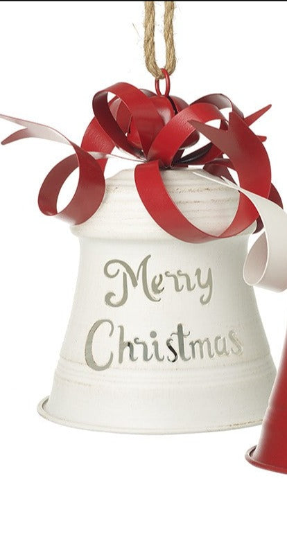 Large Vintage  Style Merry Christmas Bell Decoration