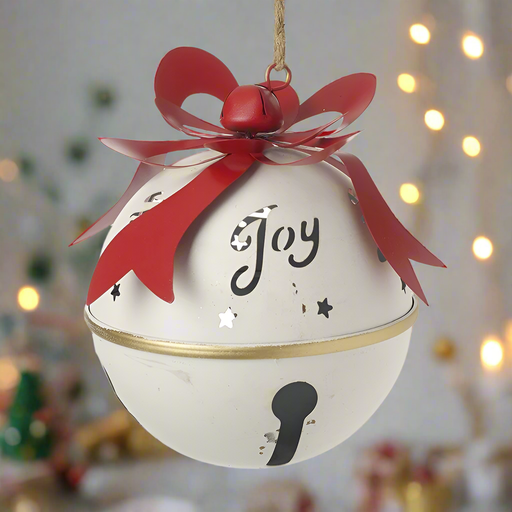 White Joy Christmas Bell