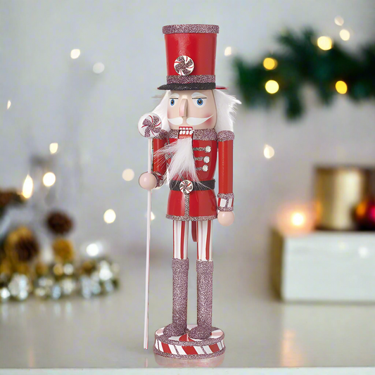 Christmas Candy Cane Nutcracker Soldier